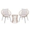 Flash Furniture 3PC Tan Rattan Set-Side Table-Light Gray Cushions TW-VN017-18-TAN-GG - alternate 4